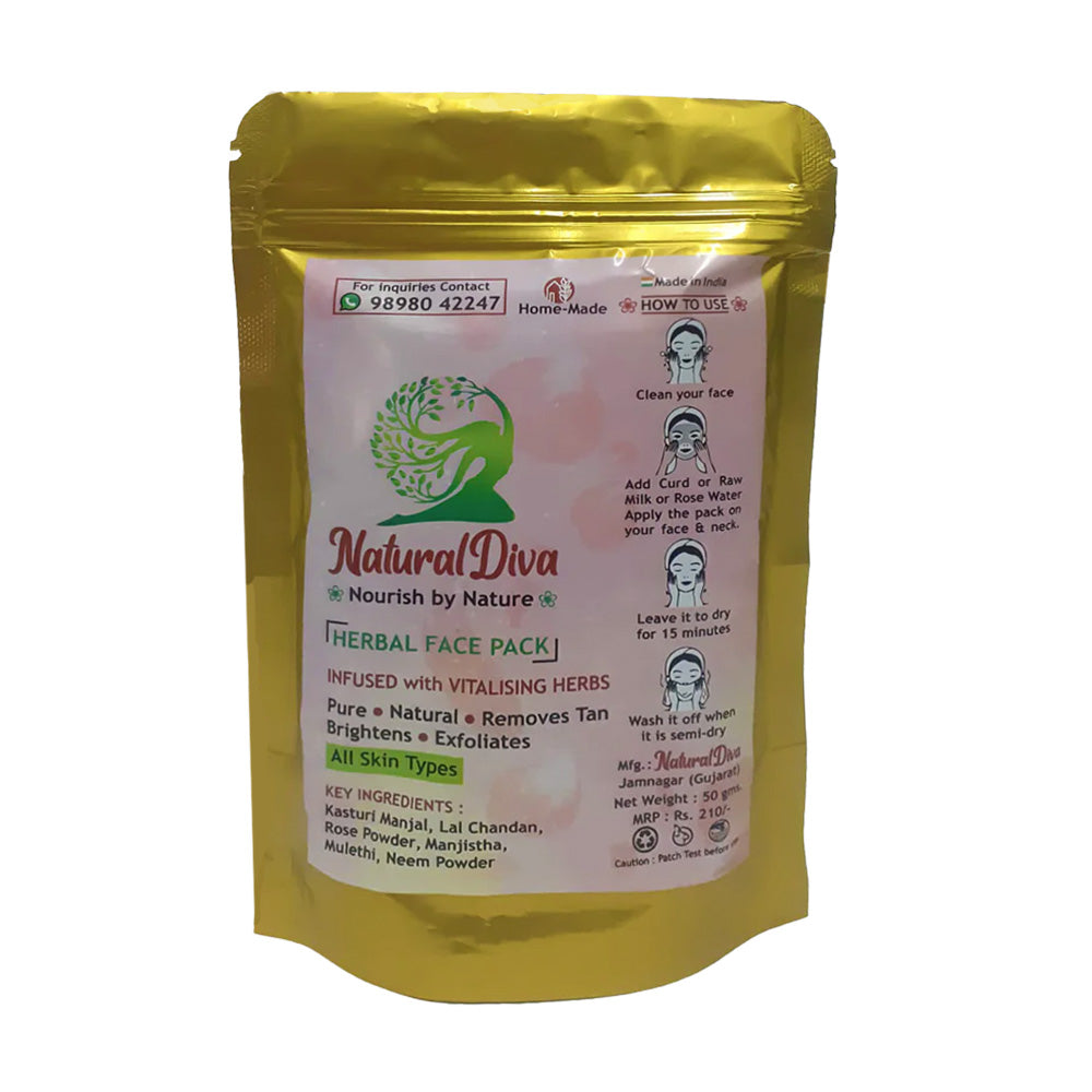 Natural Diva Herbal Face Pack (50g)