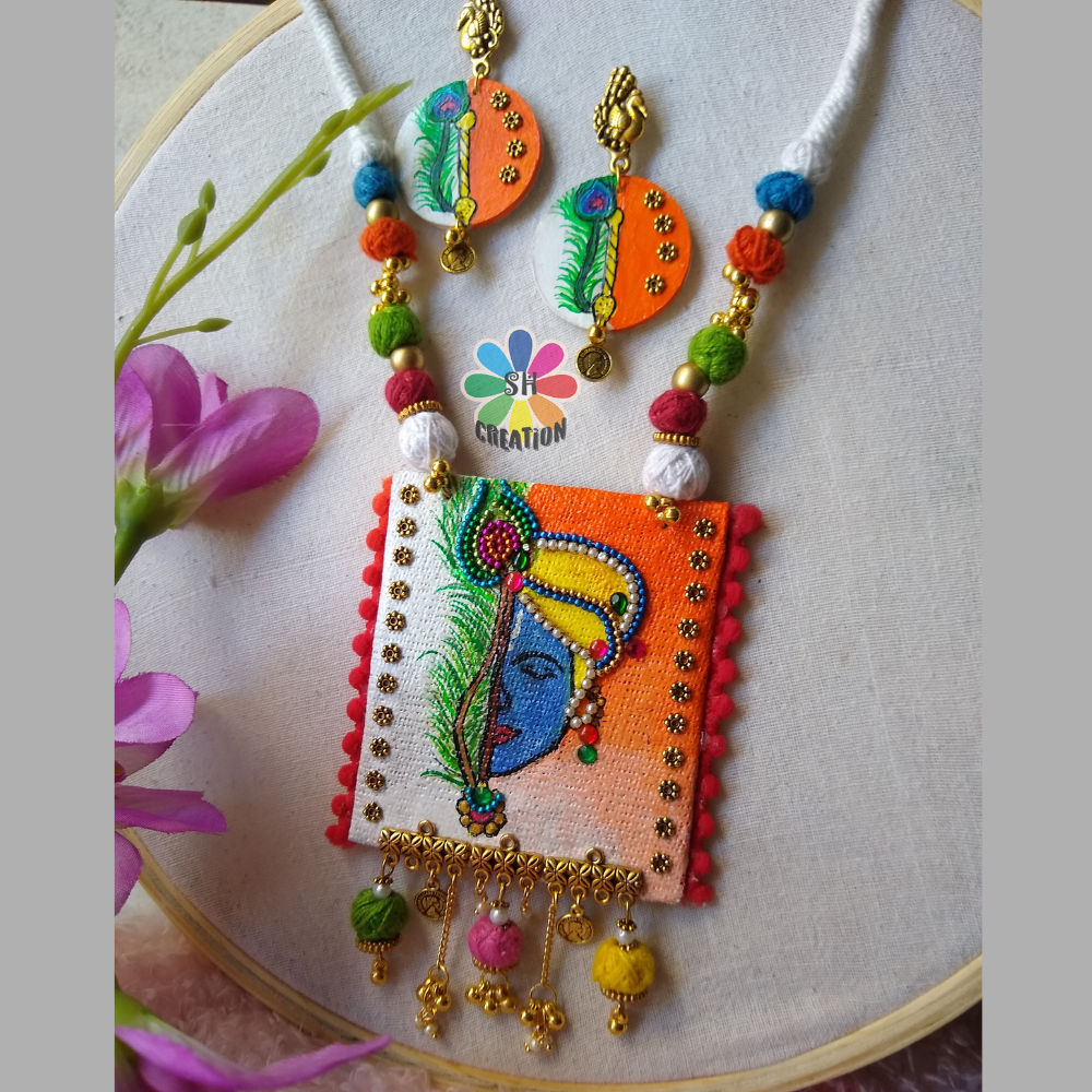 
                  
                    Handmade Krishna Necklace Set
                  
                