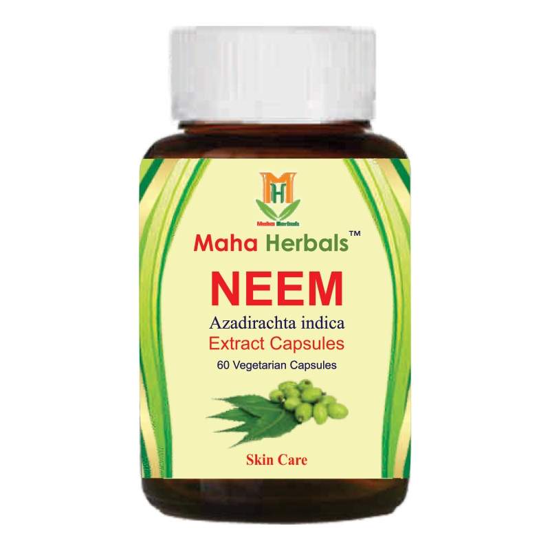 Maha Herbals Neem Extract Capsules (60 Capsules)
