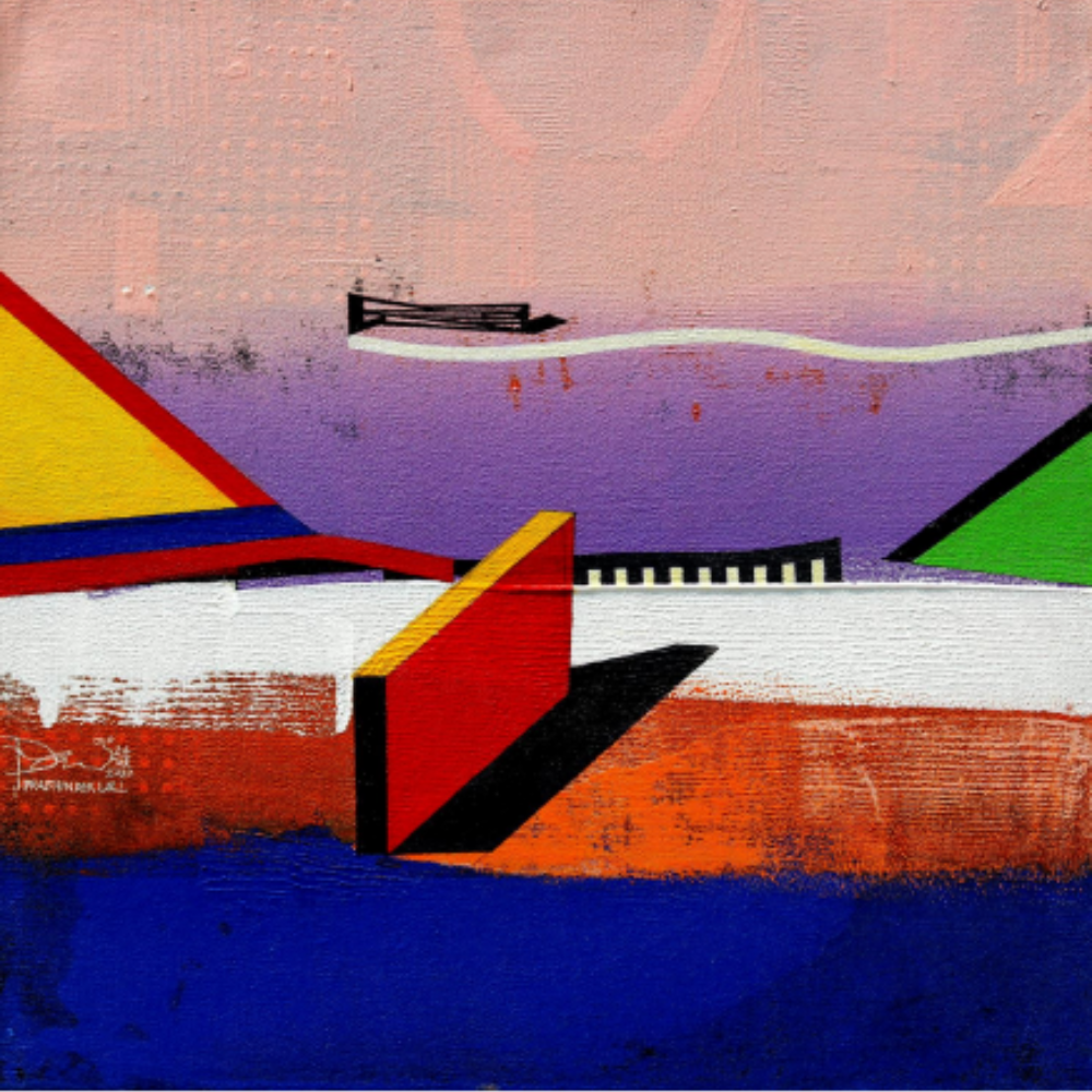 
                  
                    Urban Scape Serenity Acrylic on Canvas Painting
                  
                
