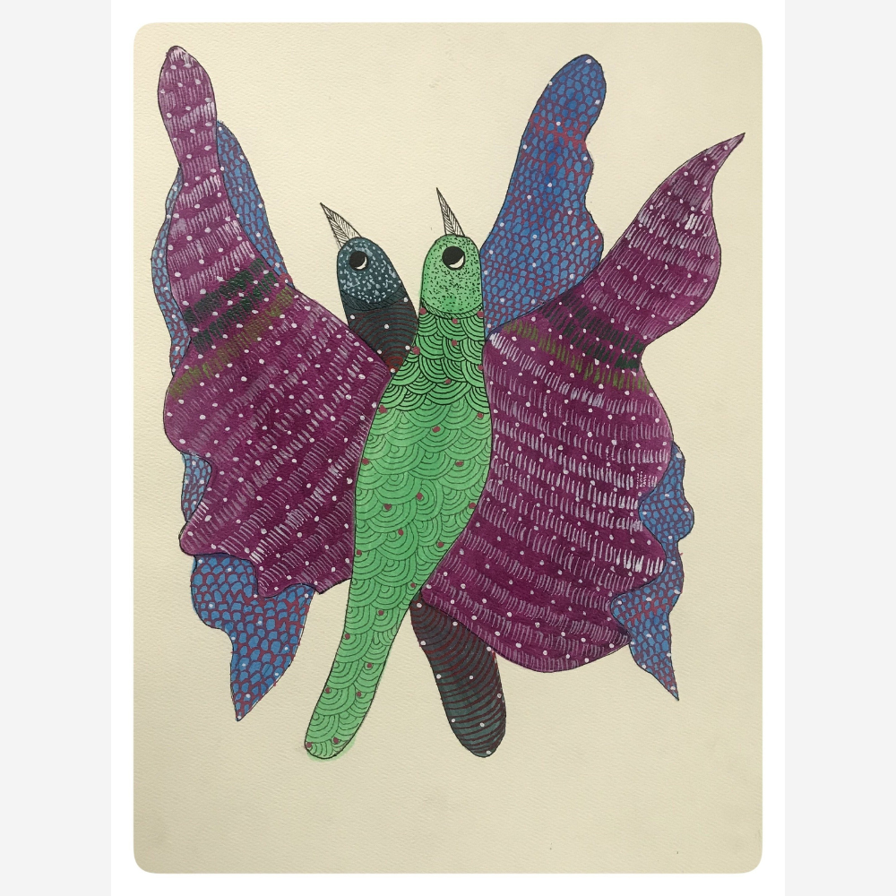 
                  
                    Traditional Gond Art Flying Birds Painting
                  
                