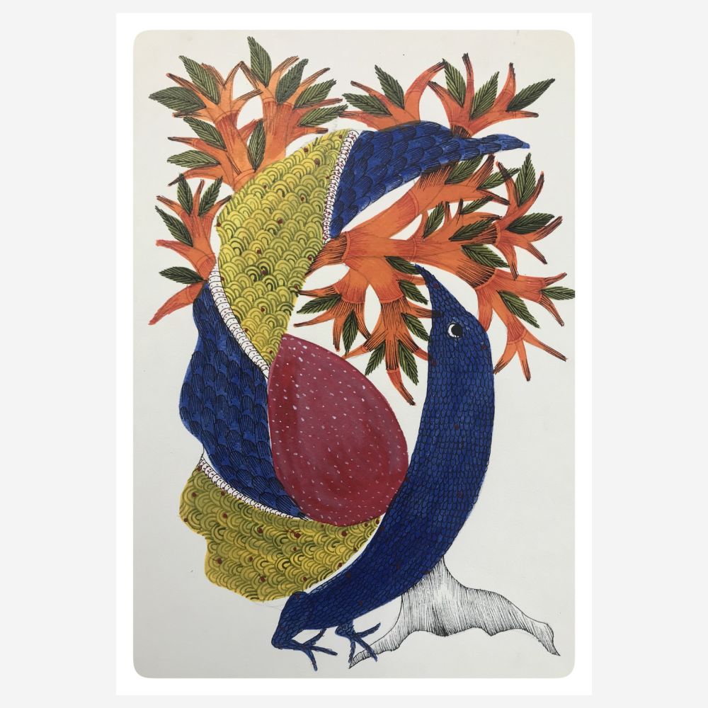 
                  
                    Traditional Gond Art Bird with Tree Painting
                  
                