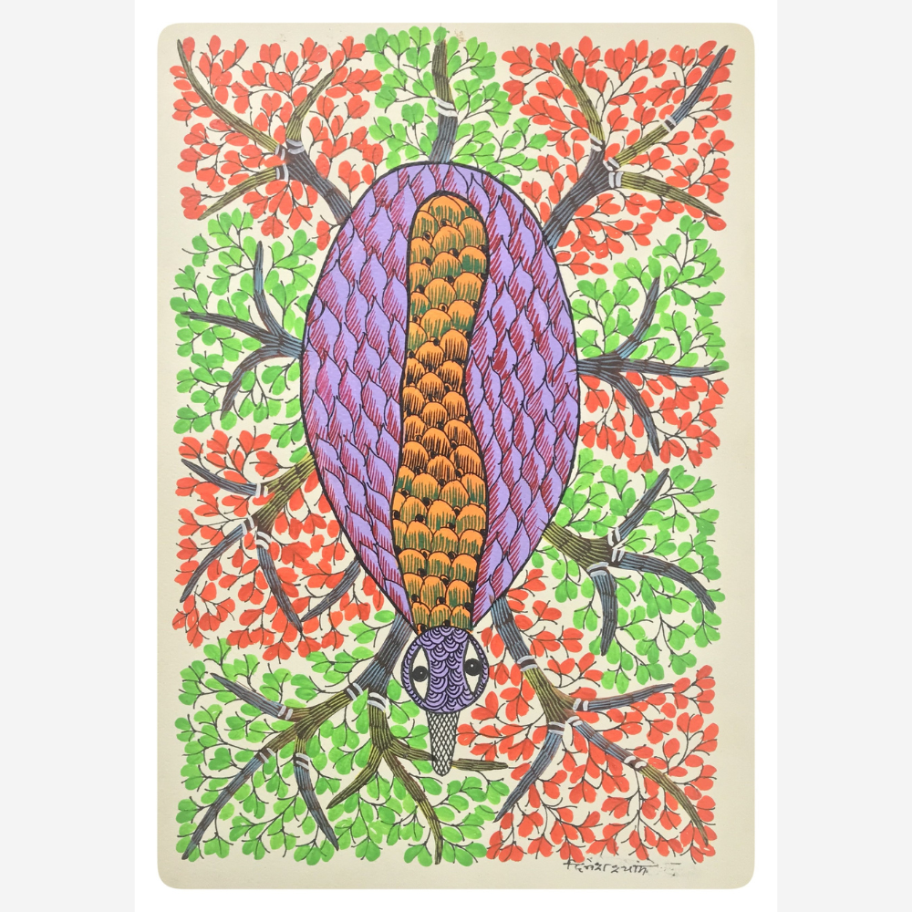 
                  
                    Traditional Gond Art Insect Painting
                  
                
