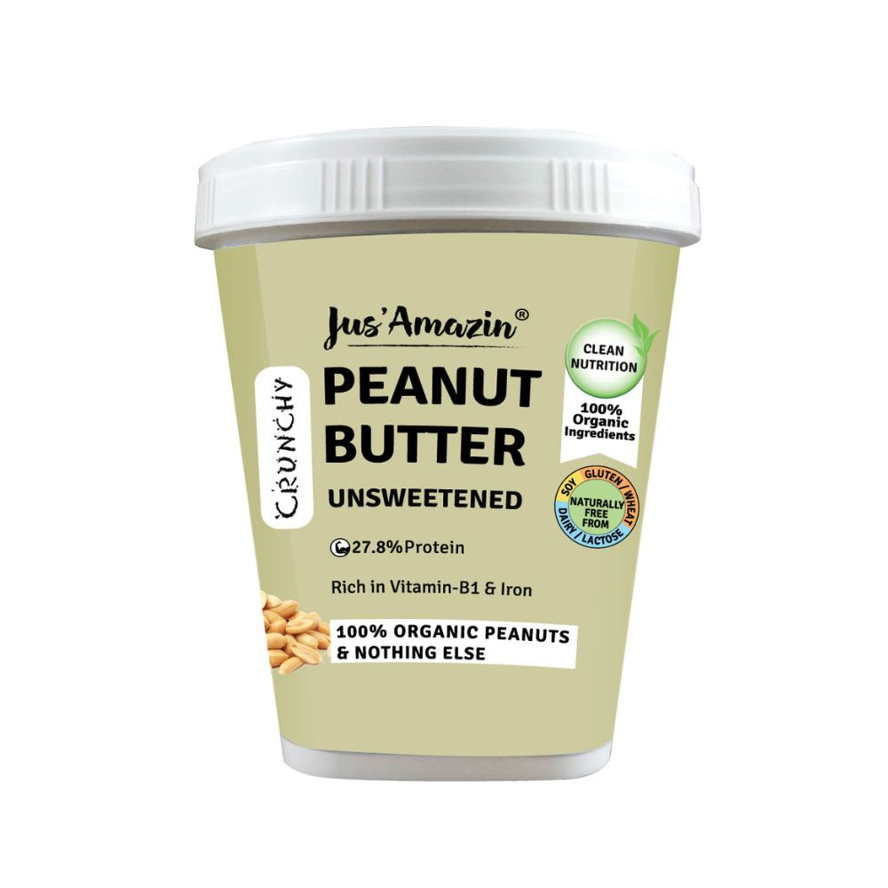 
                  
                    Jus Amazin Crunchy Organic Peanut Butter - Unsweetened (1kg)
                  
                