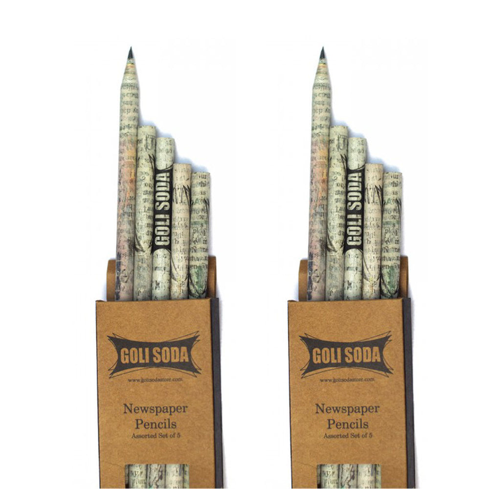 
                  
                    Goli Soda Upcycled Plain Newspaper Pencils (Pack of 20)
                  
                