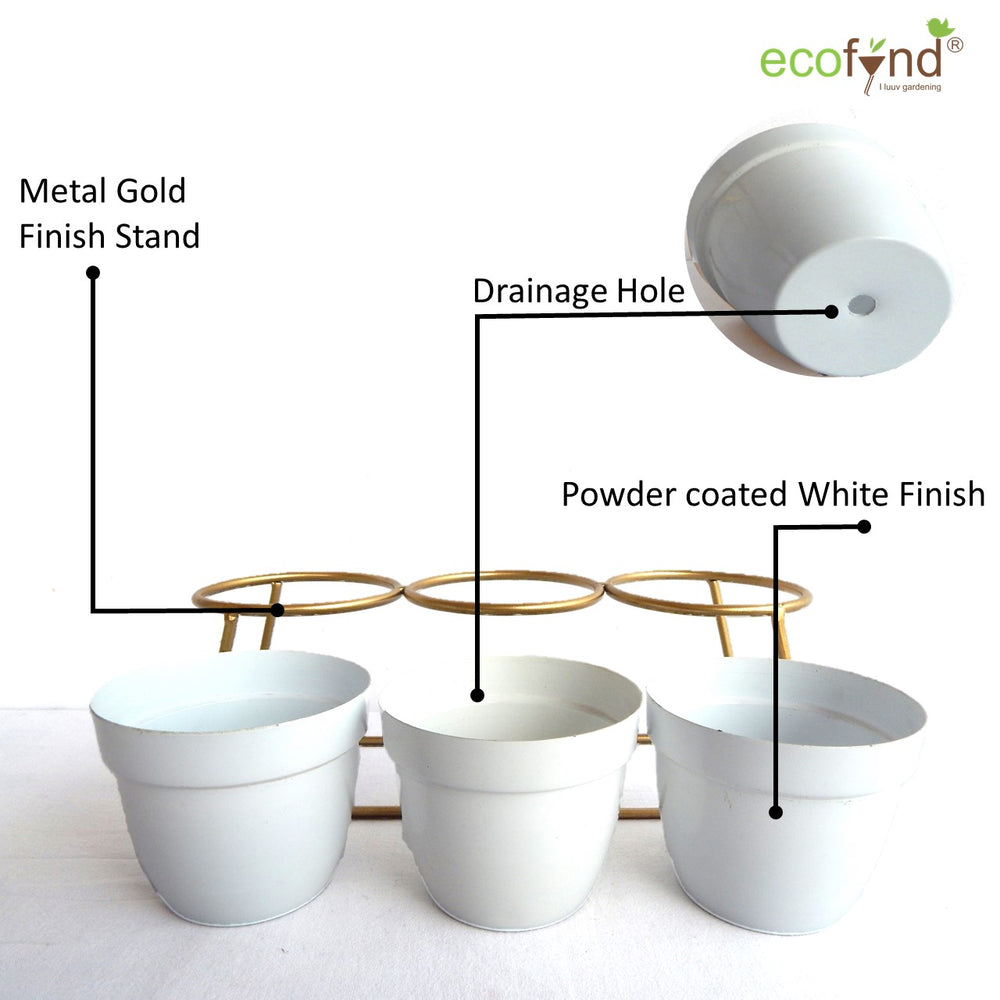 
                  
                    ecofynd White Modern Style Planter Set
                  
                