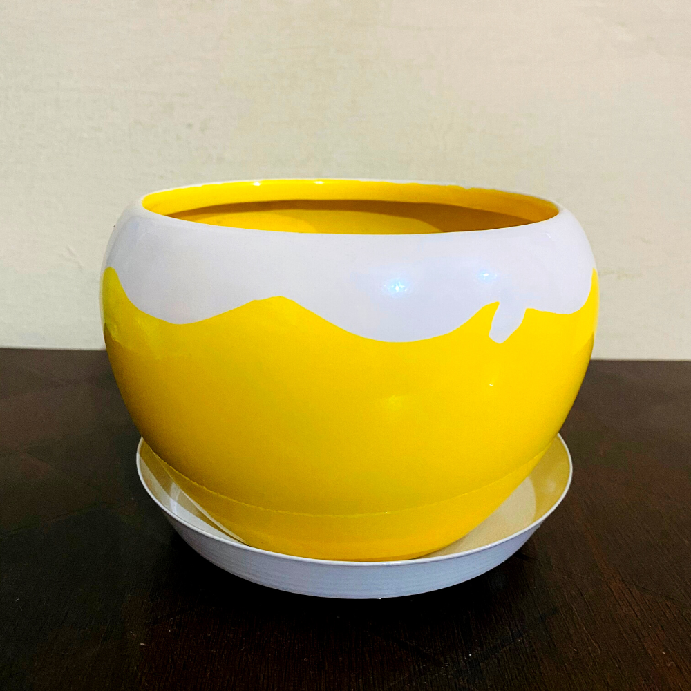 
                  
                    Yellow Apple Shape Metal Pot
                  
                