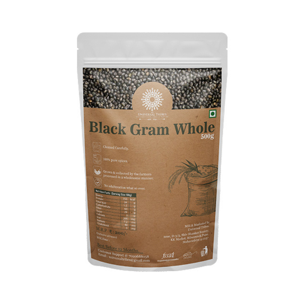 Vanam Organic Black Gram Whole (500g)