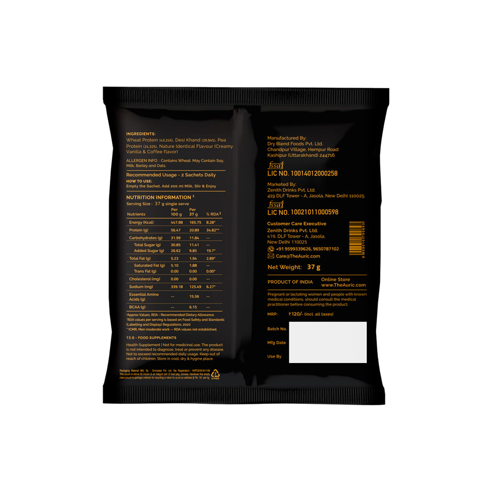 
                  
                    Auric Vegan Protein Powder (Vanilla Coffee Flavor) (8 Sachet)
                  
                