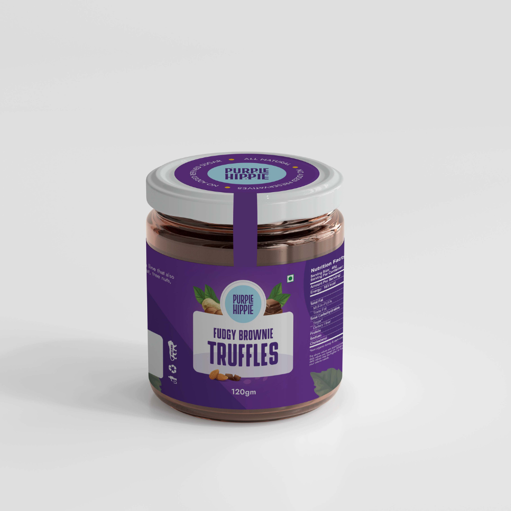 Purple Hippie Fudgy Brownie Truffles (120g) - Pack of 2