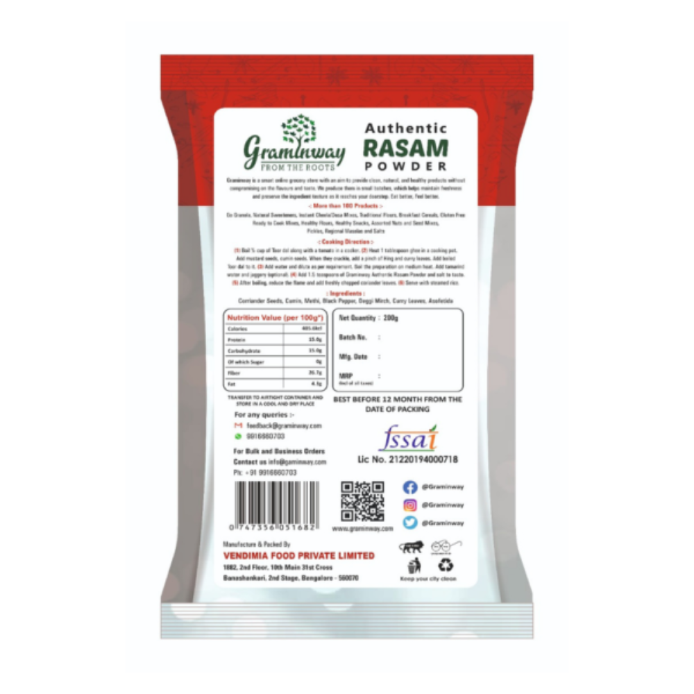 
                  
                    Graminway Authentic Rasam Powder (200g)
                  
                