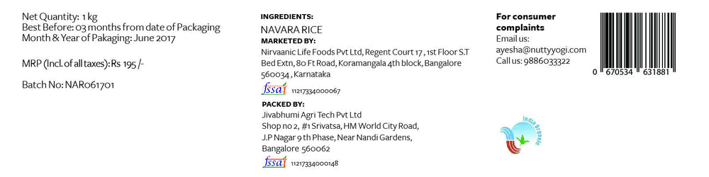 
                  
                    Nutty Yogi Organic Navara Rice (500g)
                  
                