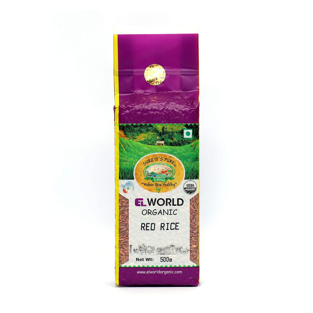 Elworld Organic Red Rice - 500g (Pack of 2)