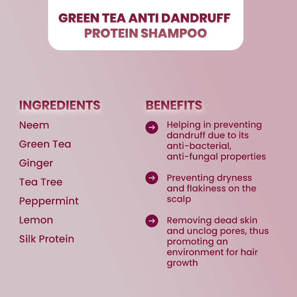 
                  
                    Green Tea Anti Dandruff Protein Shampoo (200ml)
                  
                