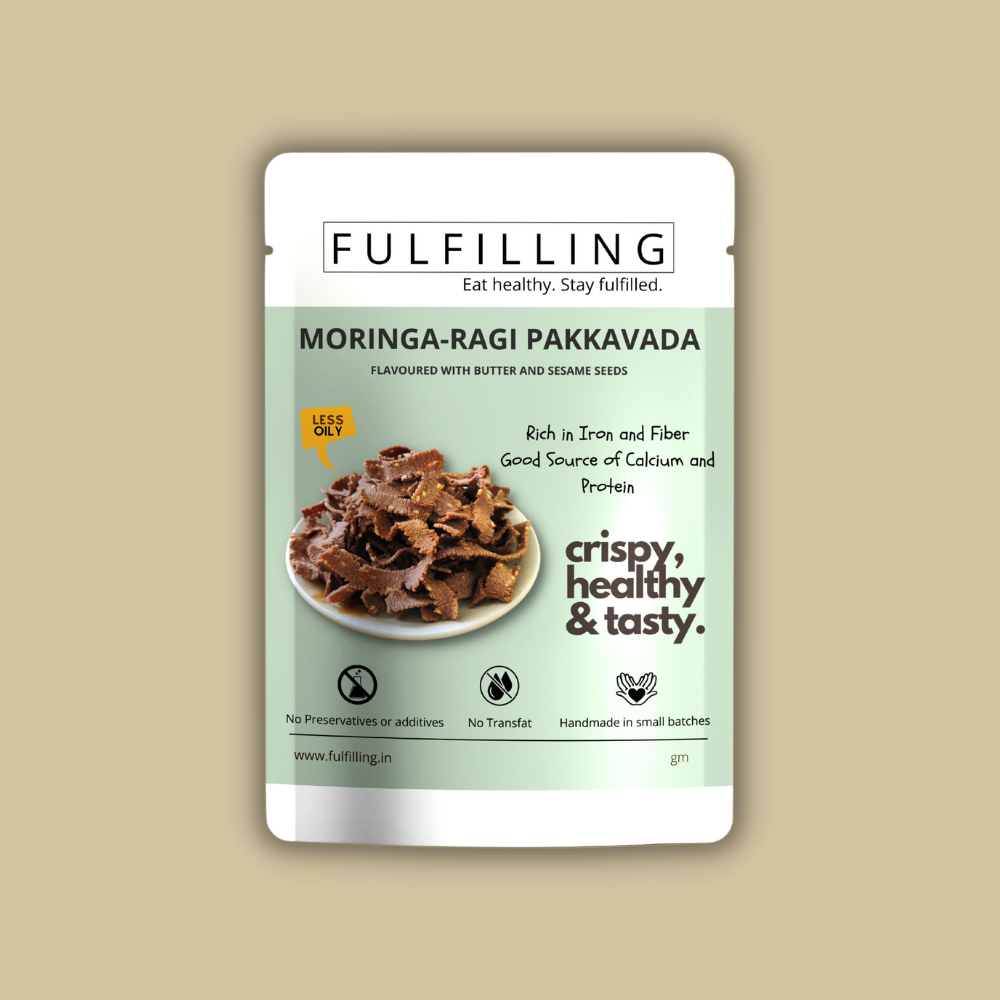 
                  
                    Fulfilling Moringa - Ragi (Finger Millet) Pakkavada (125g)
                  
                
