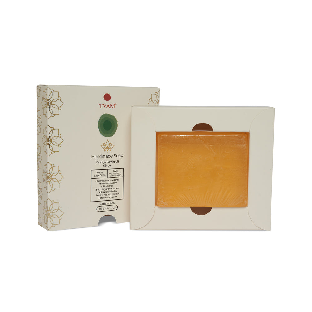 
                  
                    TVAM Orange, Patchouli & Ginger Handmade Soap (100g)
                  
                