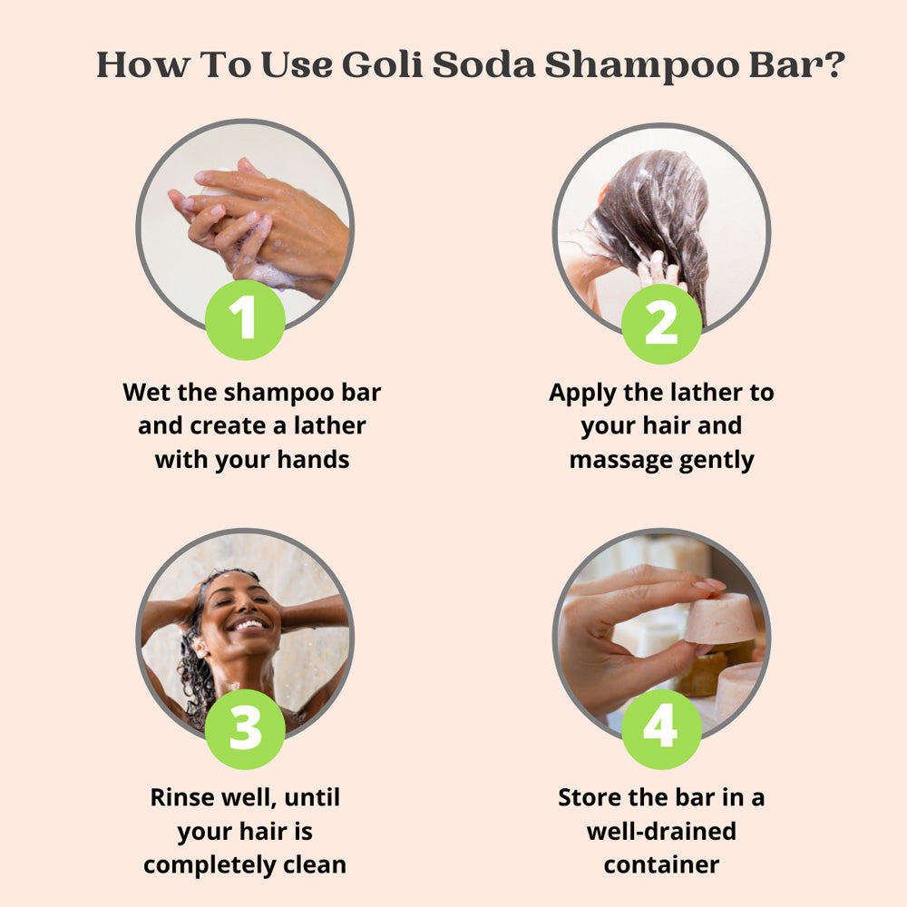 
                  
                    Goli Soda All Natural Probiotics Shampoo Bar for Oily Hair - 90 g- (Pack Of 2)
                  
                