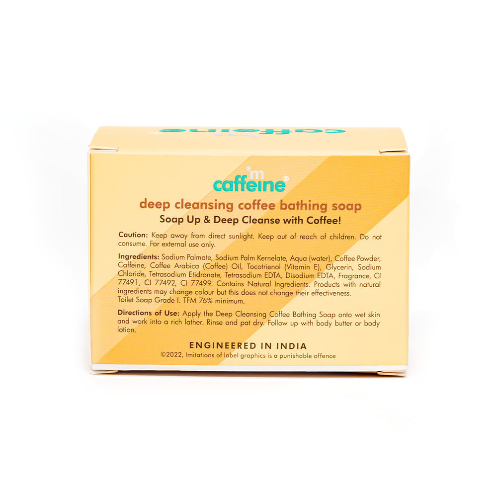 
                  
                    MCaffeine Deep Cleansing Coffee Soap with Vitamin E - Grade 1 Non Drying Soap (75g)
                  
                