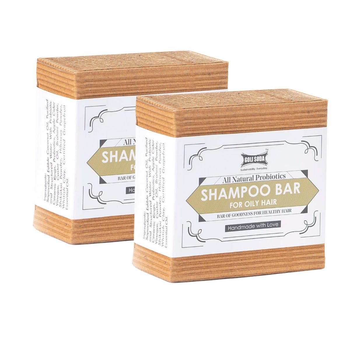 
                  
                    Goli Soda All Natural Probiotics Shampoo Bar for Oily Hair - 90 g- (Pack Of 2)
                  
                