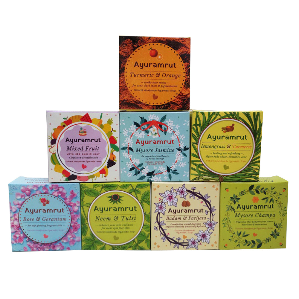 Natural Handmade Ayurvedic Soap (Pack of 8)