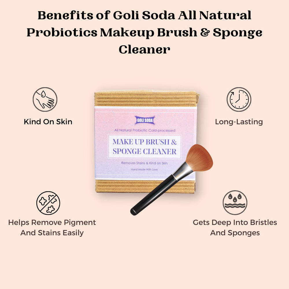 
                  
                    Goli Soda All Natural Probiotics Make Up Brush & Sponge Cleaner - 90g (Pack of 2)
                  
                