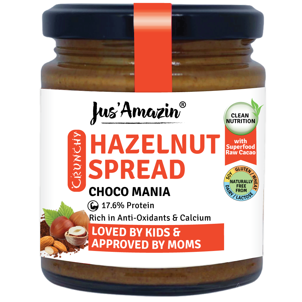 
                  
                    Jus Amazin Crunchy Hazelnut Spread - Choco Mania (200g)
                  
                