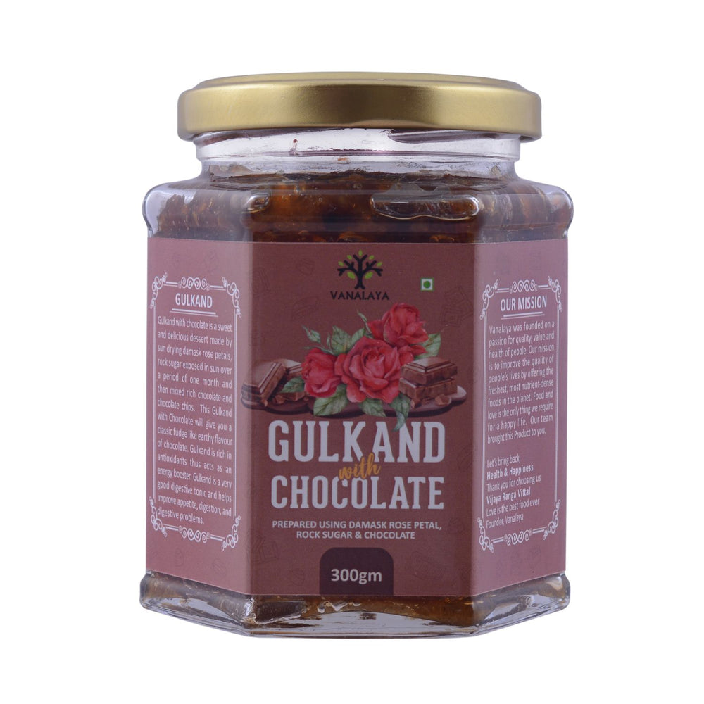 Vanalaya Natural Gulkand with Chocolate (300g)
