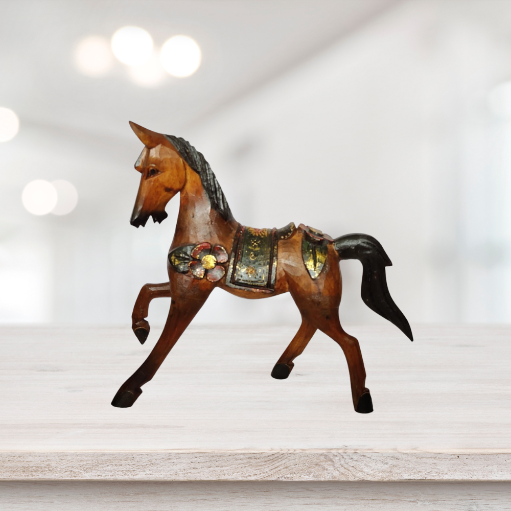 
                  
                    Handcrafted Wooden Horse Statuette
                  
                