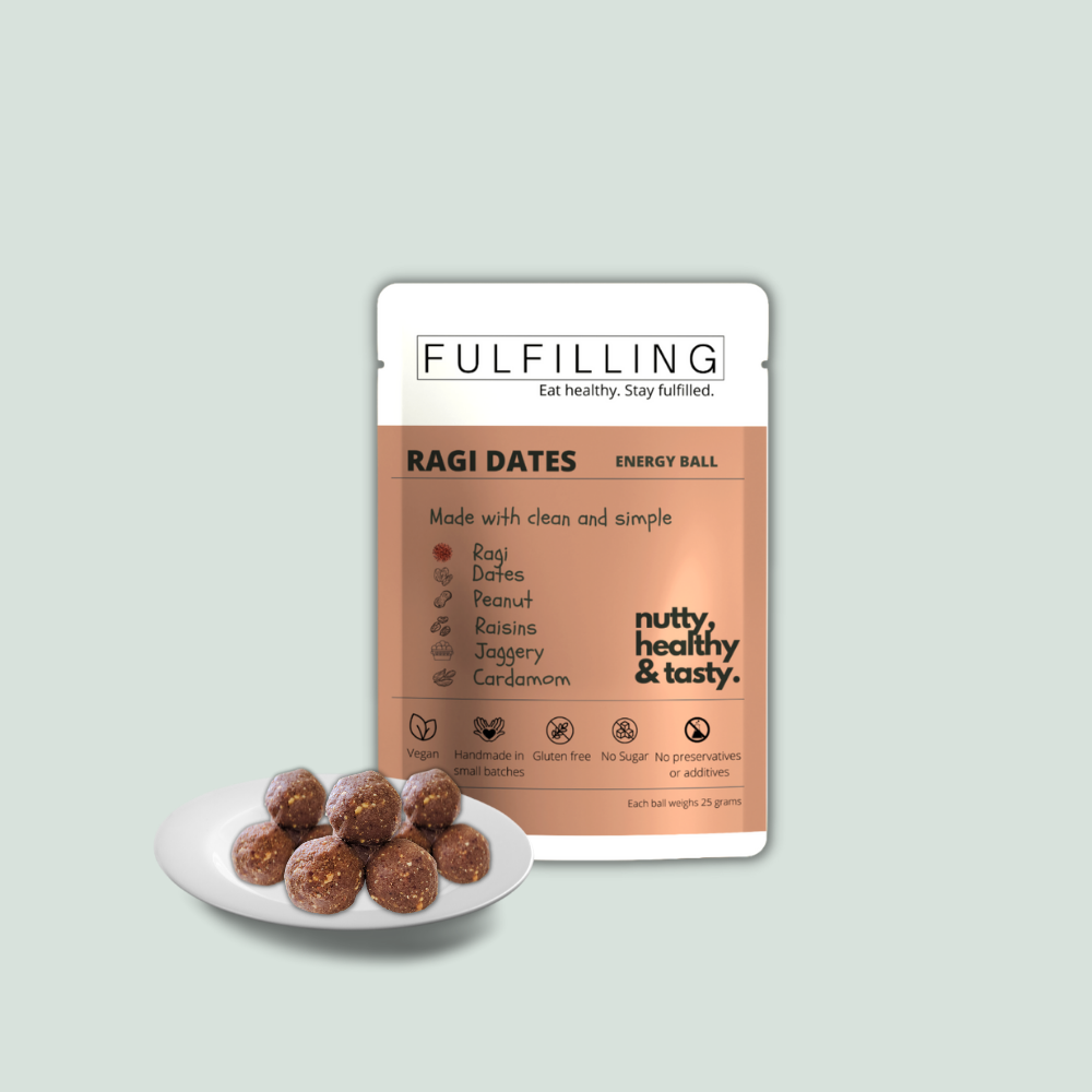 Fulfilling Ragi Dates Energy Ball (200g) - Pack of 8