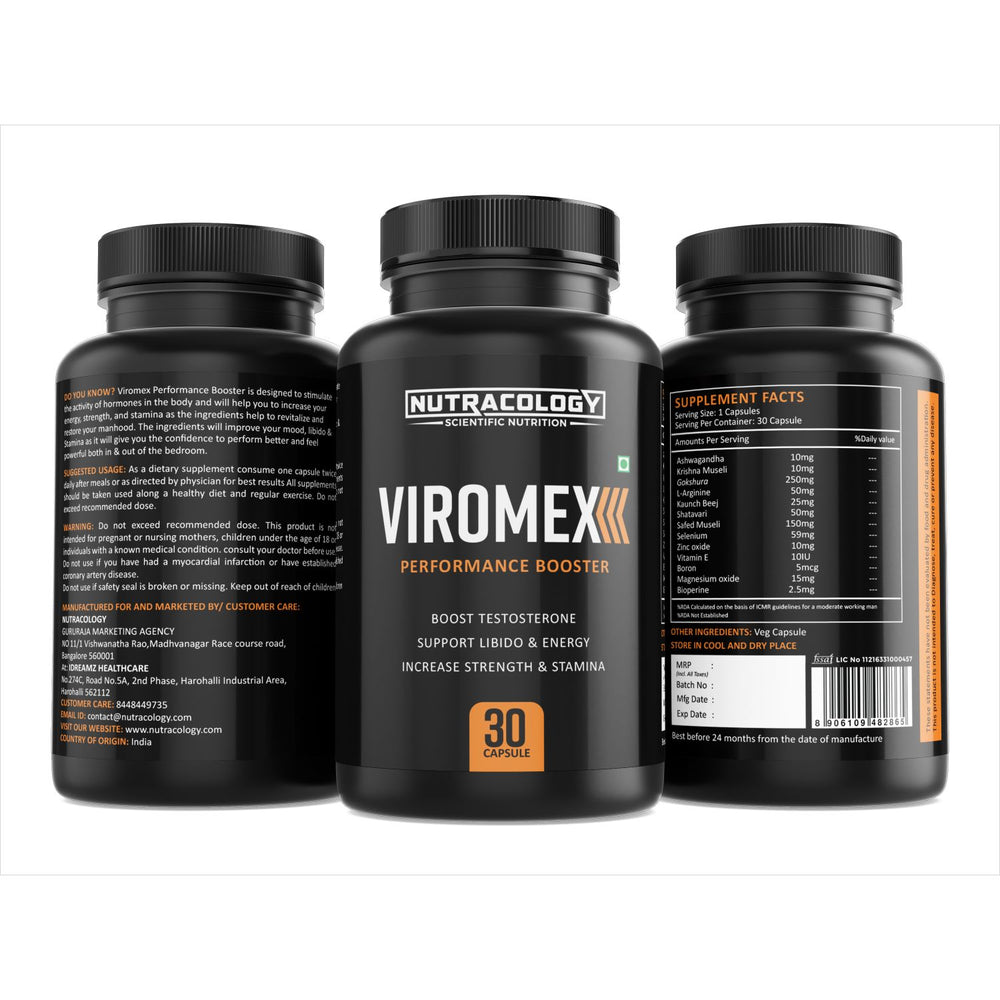
                  
                    Nutracology Viromex Capsules for Strength, Stamina & Energy (60 Capsules)
                  
                