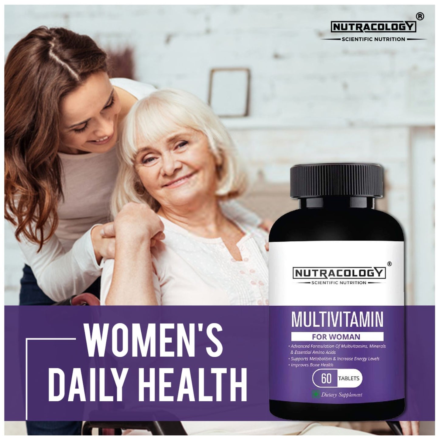 
                  
                    Nutracology Multivitamin for Women For Strength, Skin & Hair (60 Tablets)
                  
                