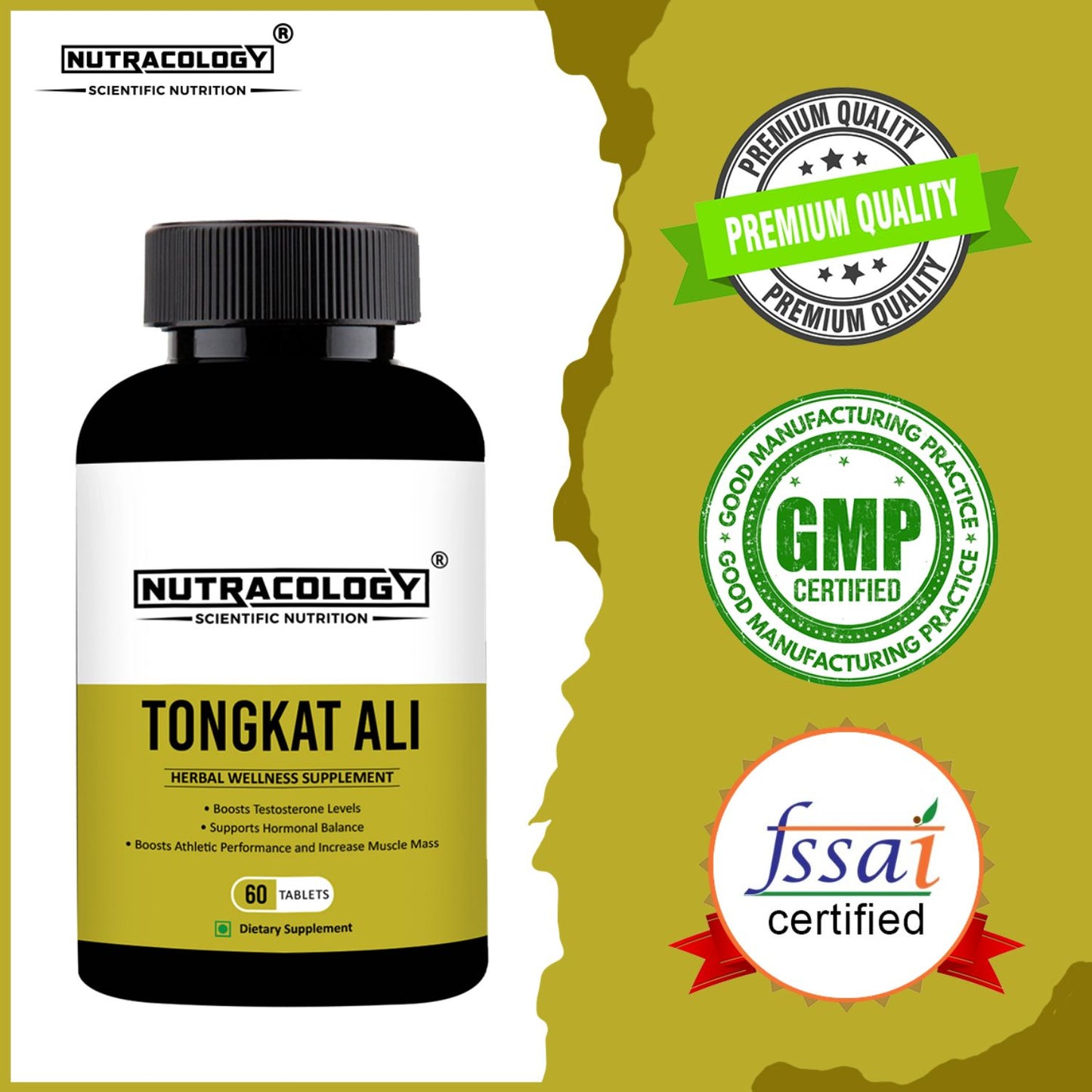 
                  
                    Nutracology Tongkat ali Testosterone Booster for Stamina Energy and Endurance (60 Tablets)
                  
                