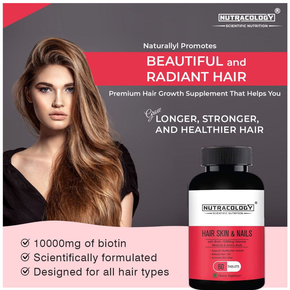 
                  
                    Nutracology Hair Skin & Nails For Hair Growth, Glowing Skin & Strong Nails (60 Tablets)
                  
                