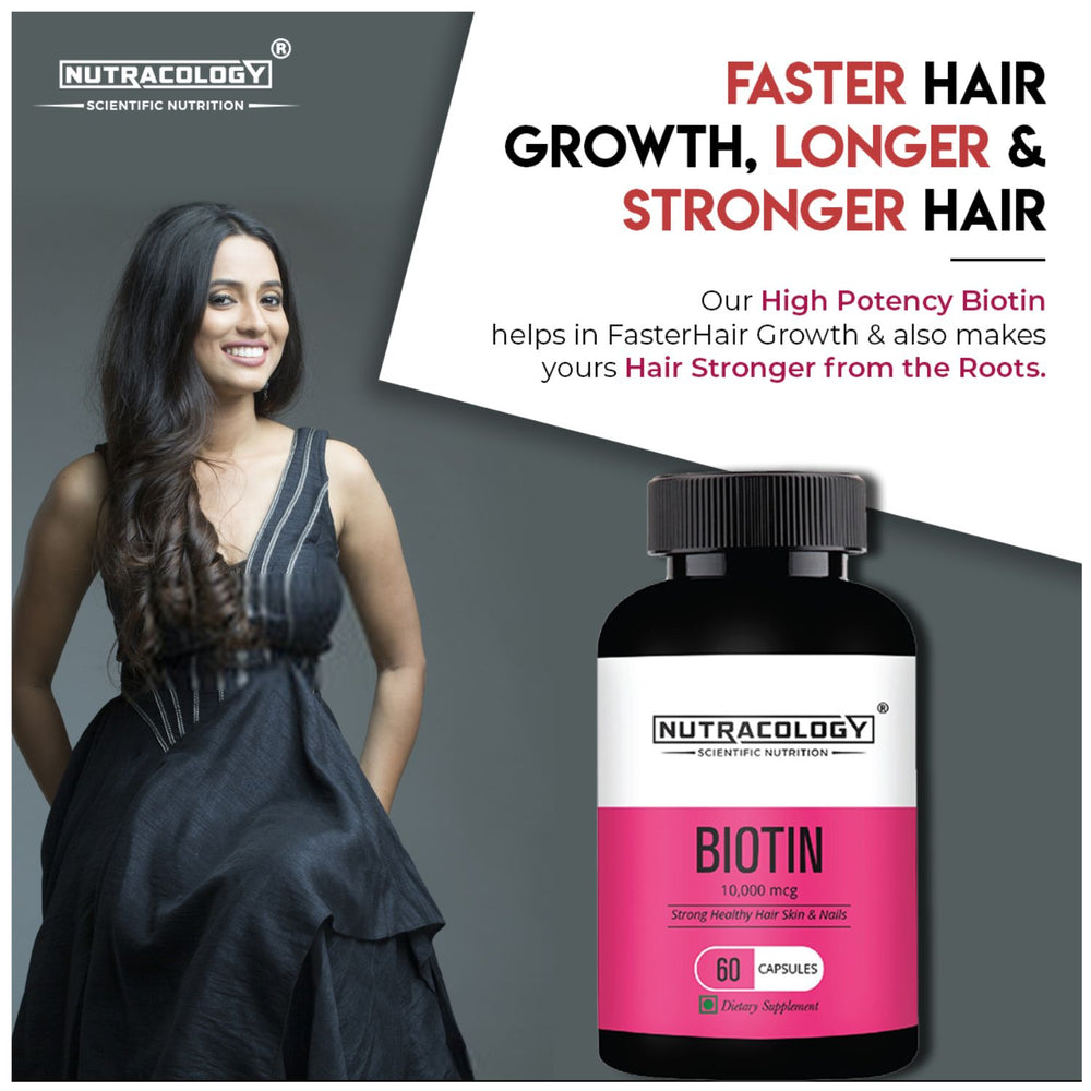 
                  
                    Nutracology Biotin 10mg for Hair Growth & Hair Loss (60 Capsules)
                  
                