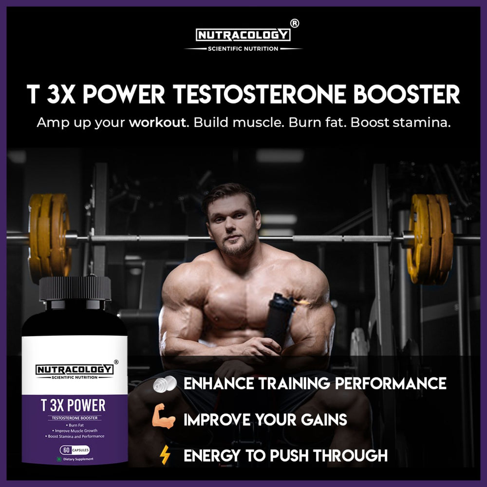 
                  
                    Nutracology T3X Power Testosterone Booster for Muscle Strength Energy Endurance for Men (60 Capsules)
                  
                