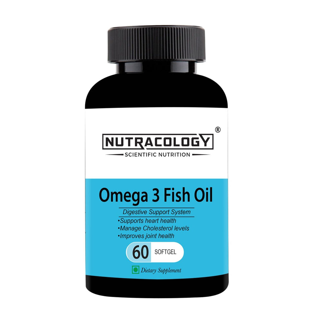 
                  
                    Nutracology Omega 3 Fish Oil 1000mg Capsules with Fish Oil EPA + DHA Enriched (60 Sofgels)
                  
                
