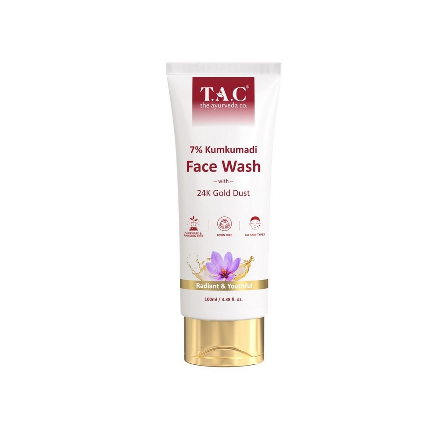 
                  
                    TAC - The Ayurveda Co. 7% Kumkumadi Face Wash with 24k Gold Dust (100ml)
                  
                
