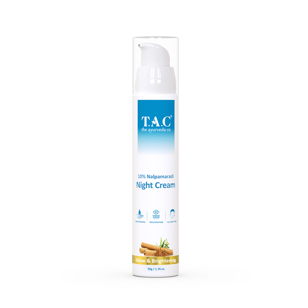 TAC - The Ayurveda Co. 10% Nalpamaradi Night Cream for Glowing & Brightening Skin (50g)