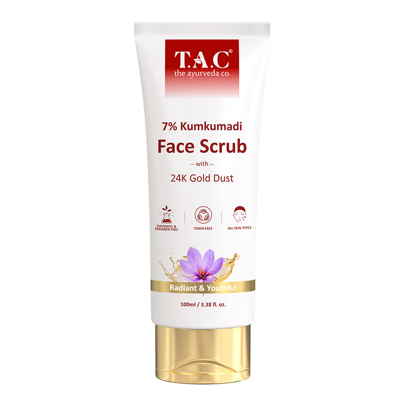 
                  
                    TAC - The Ayurveda Co. 7% Kumkumadi Face Scrub with 24K Gold Dust (100g)
                  
                