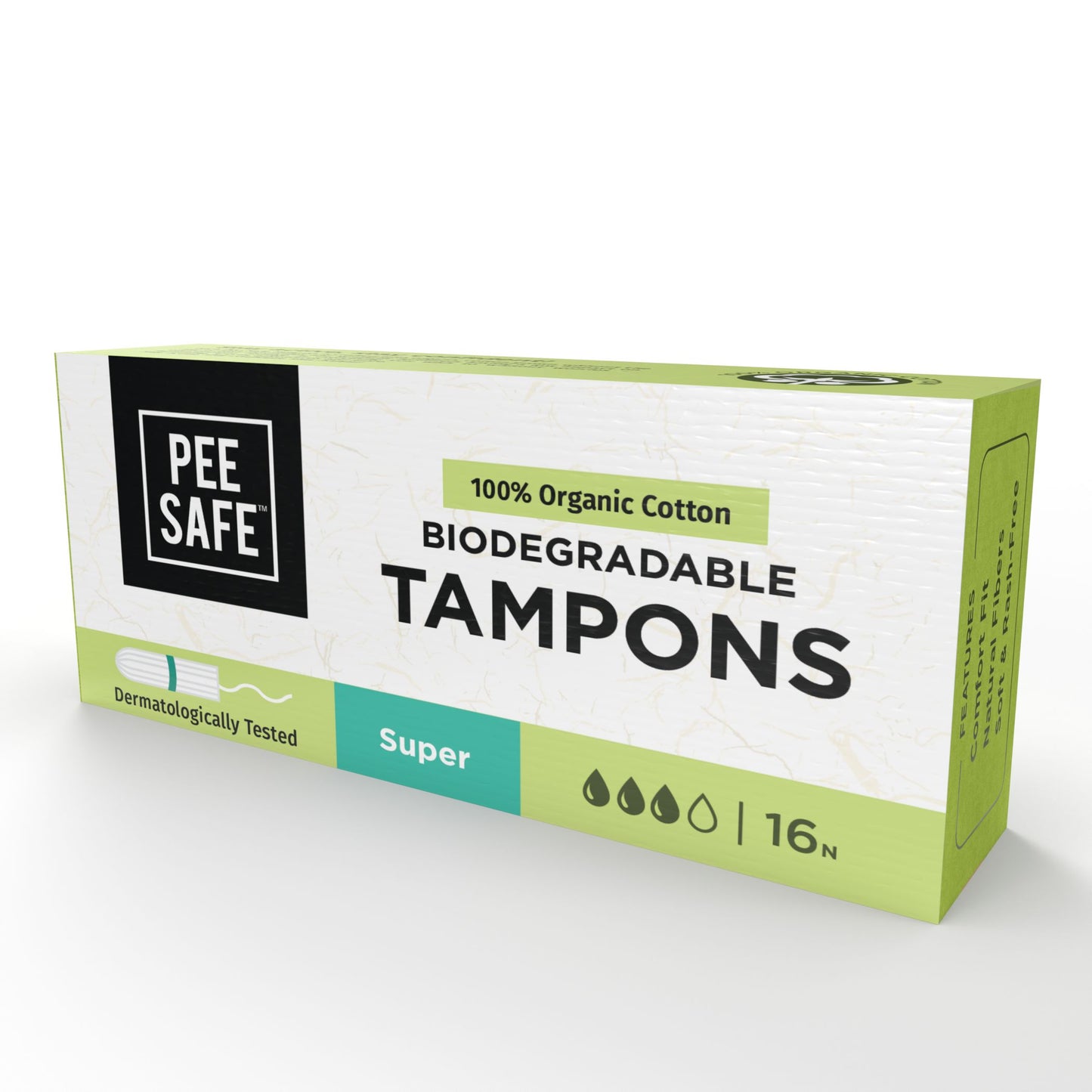 
                  
                    Pee Safe Organic Cotton Tampon (Super, Pack of 16)
                  
                