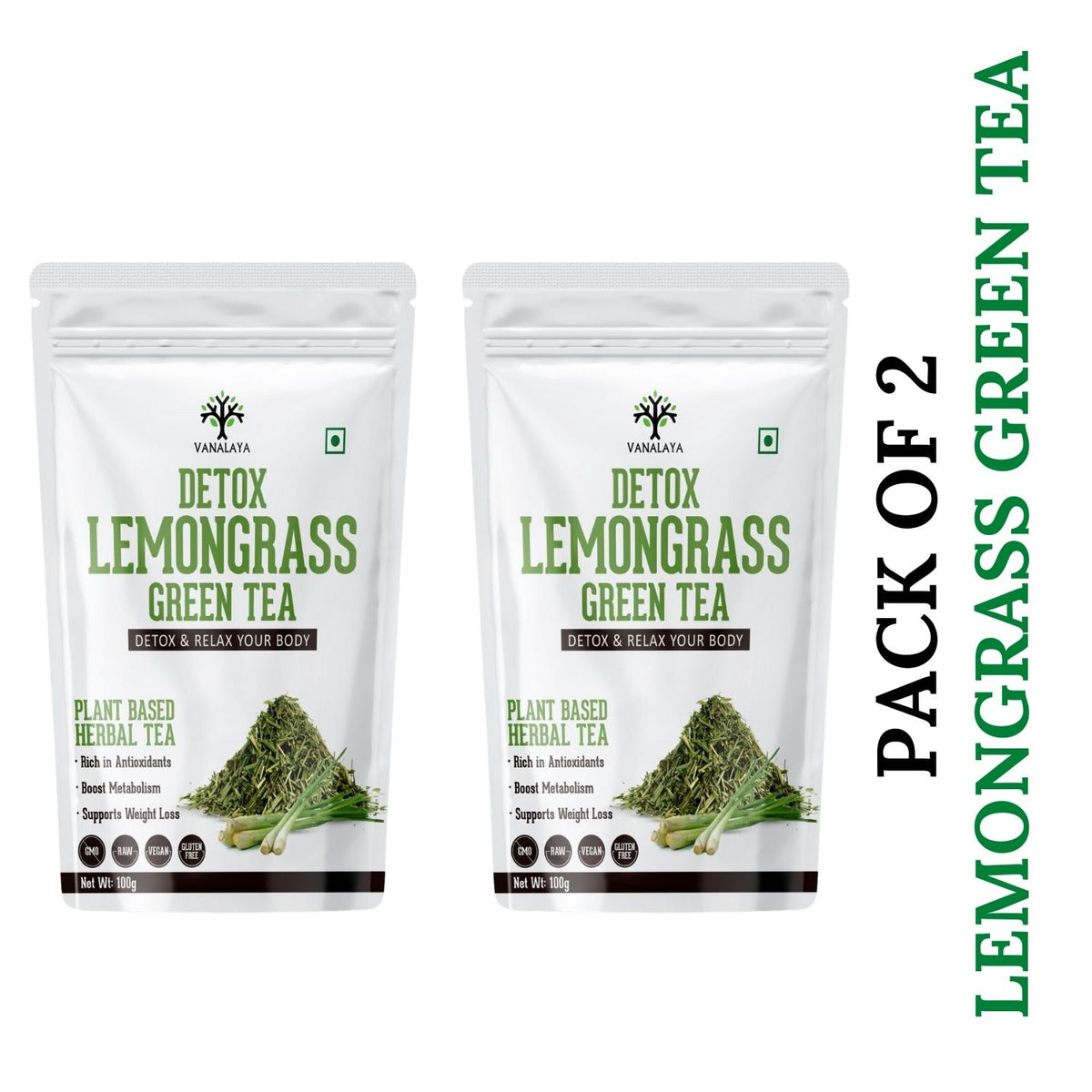 Vanalaya Lemongrass Green Tea 100g Kreate