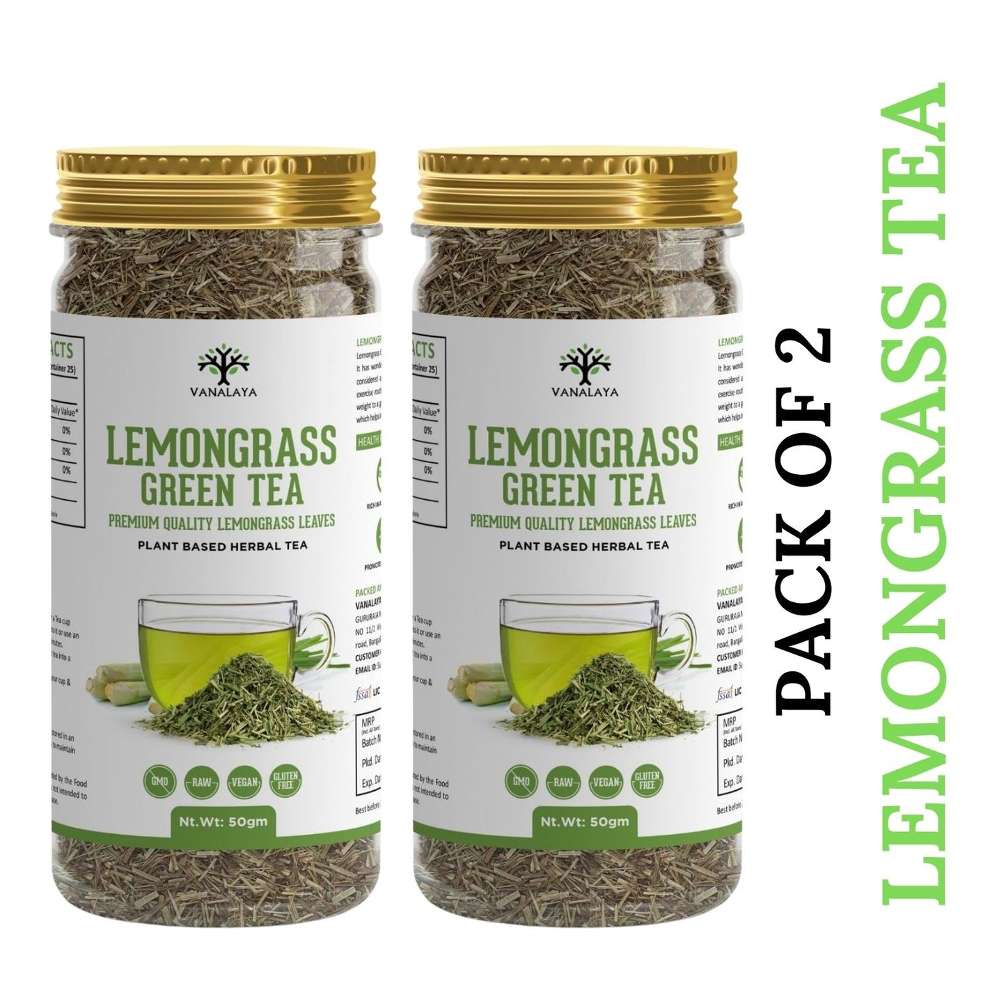 
                  
                    Vanalaya Lemongrass Green Tea - 50g
                  
                