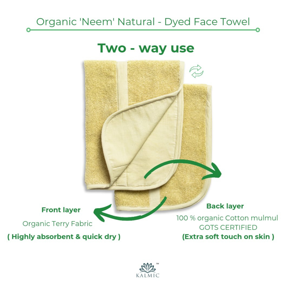 
                  
                    Kalmic Organic Face Towel - Green (Set of 2)
                  
                