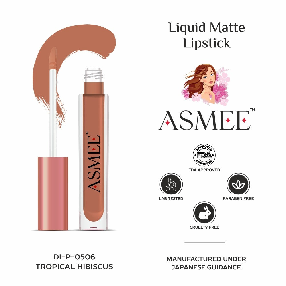 
                  
                    Tropical Hibiscus-Asmee Liquid Matte Lipstick (4ml)
                  
                