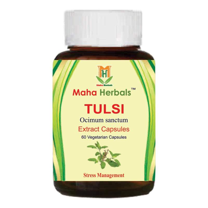 Maha Herbals Tulsi Extract Capsules (60 Capsules)