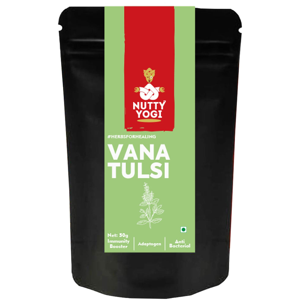 Nutty Yogi Vana Tulsi (Holy Basil) Dried Leaves (50g)
