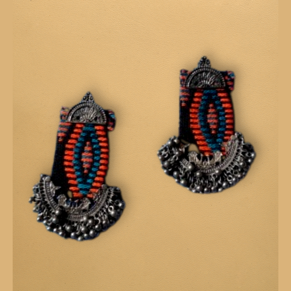 Ethnic Fabric Earrings