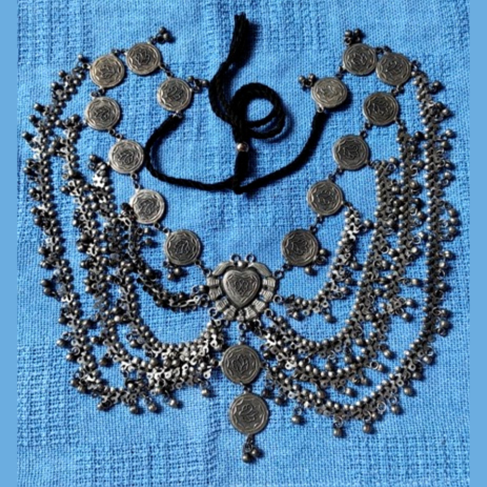 Ethnic Oxidized Metal 5-Layered Necklace