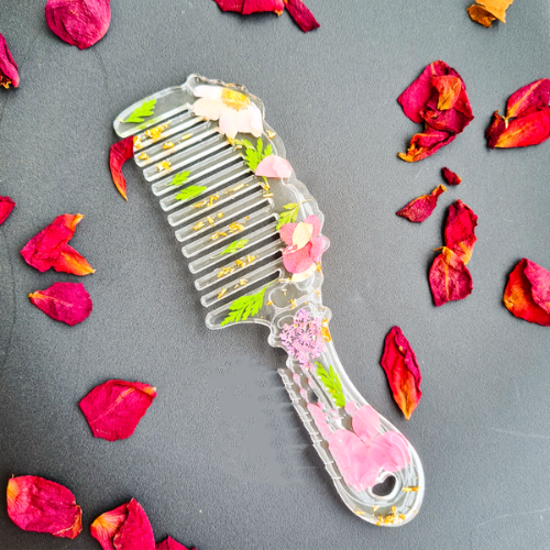 Floral Resin Comb