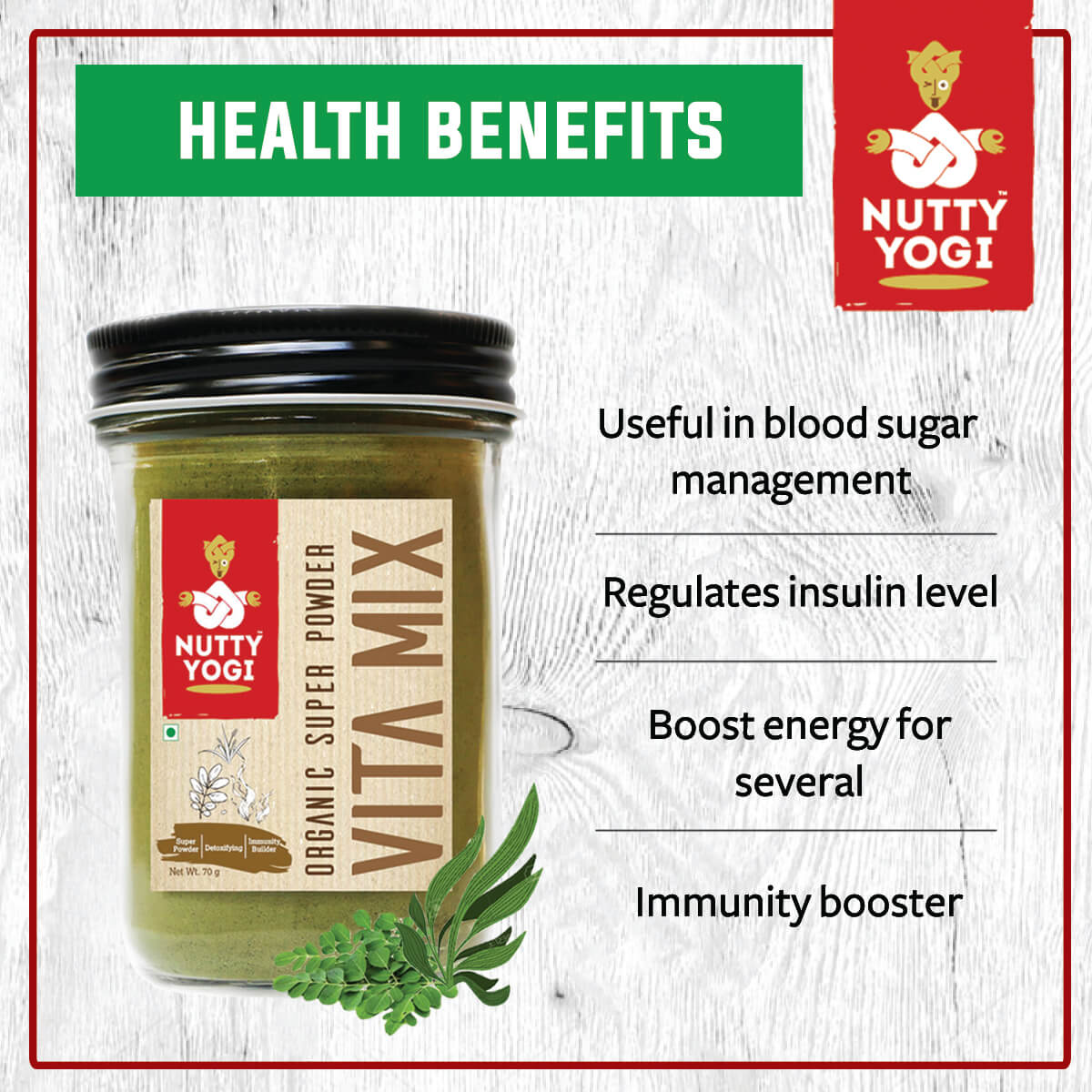 
                  
                    Nutty Yogi Organic Vita Mix (70g)
                  
                